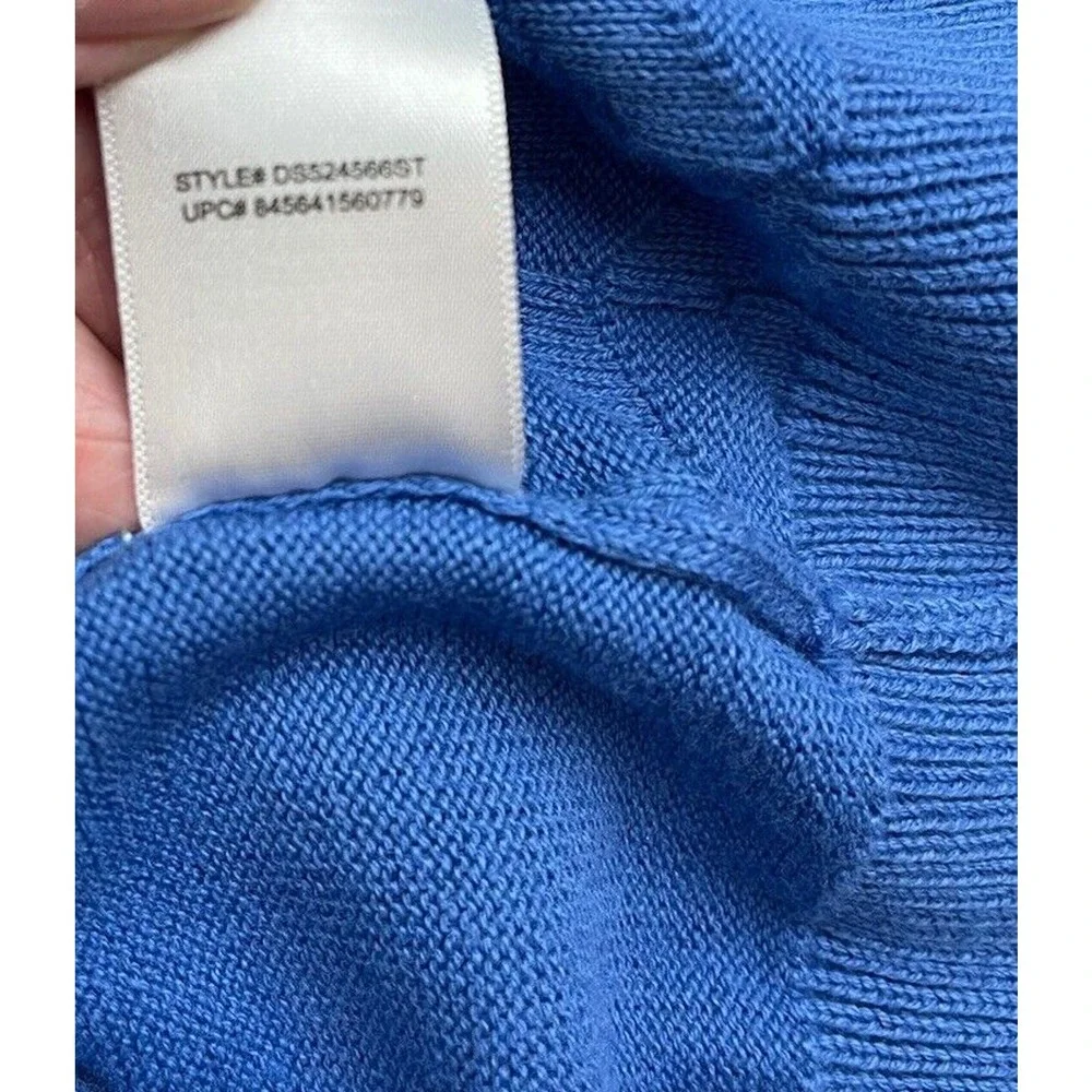 Alan Flusser Sweater Vest Men's 2XL Blue Pull Over V-Neck Knit Golf